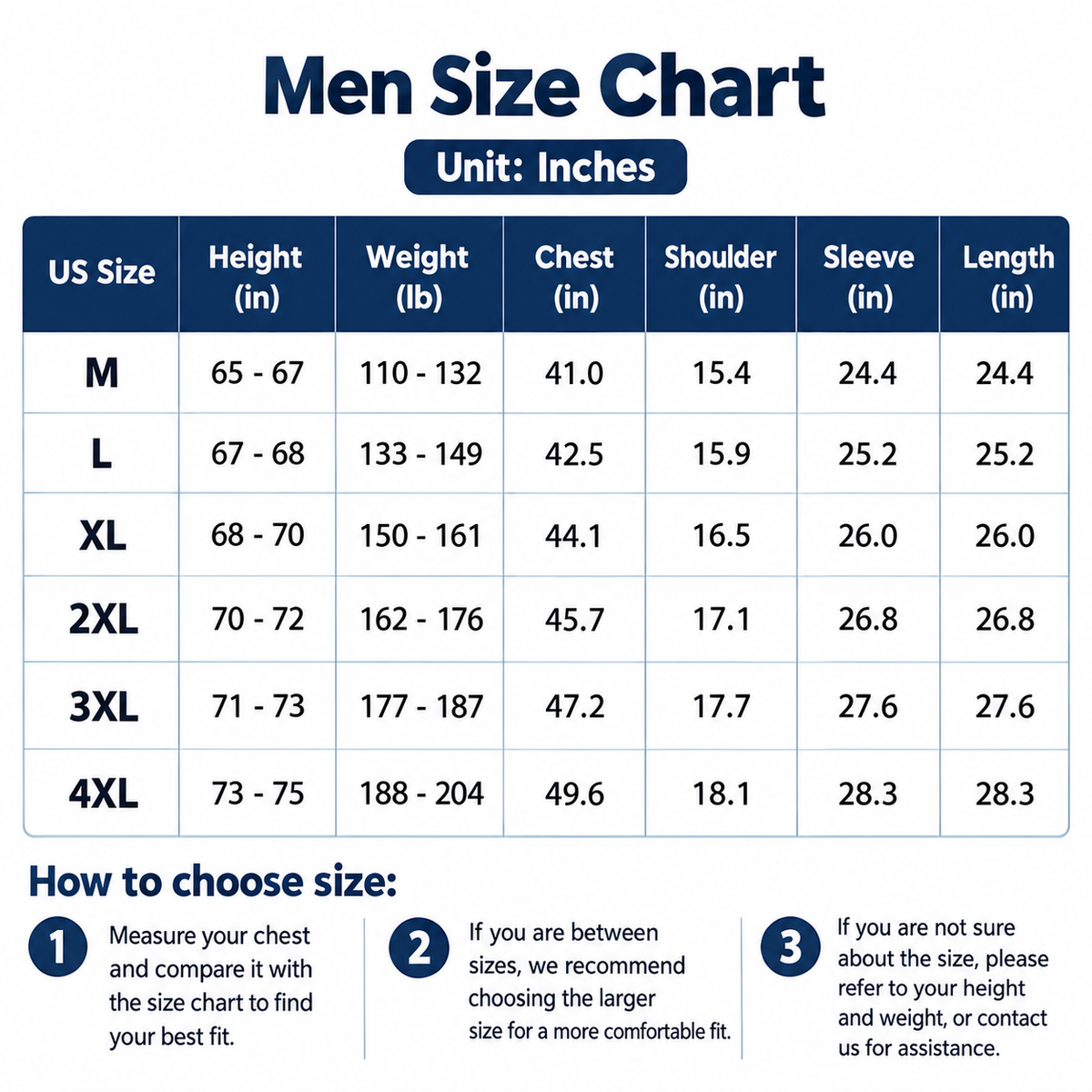 Sizing Chart