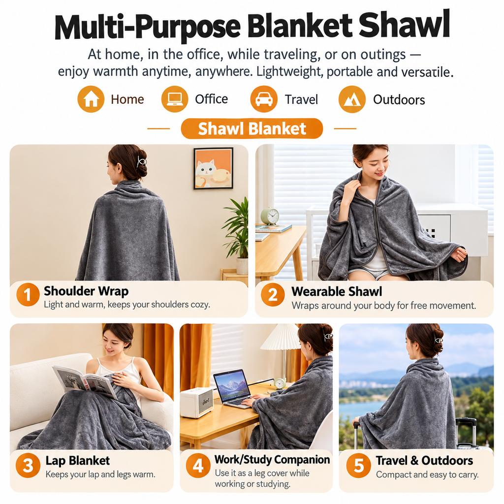 ThermoCloud™ Wearable Heated Blanket Kruna Outlet