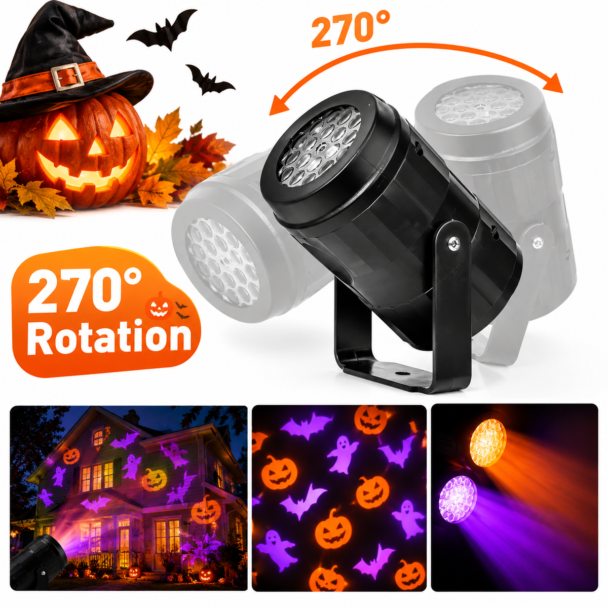 SpecterGlow™ 270° Halloween LED Projector Kruna Outlet