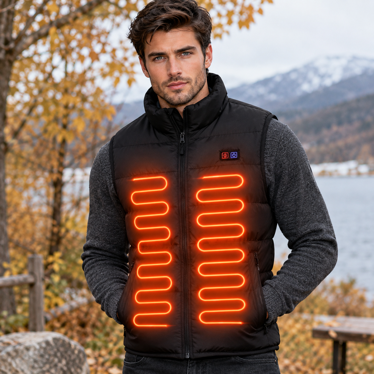 Front of the Heated Vest