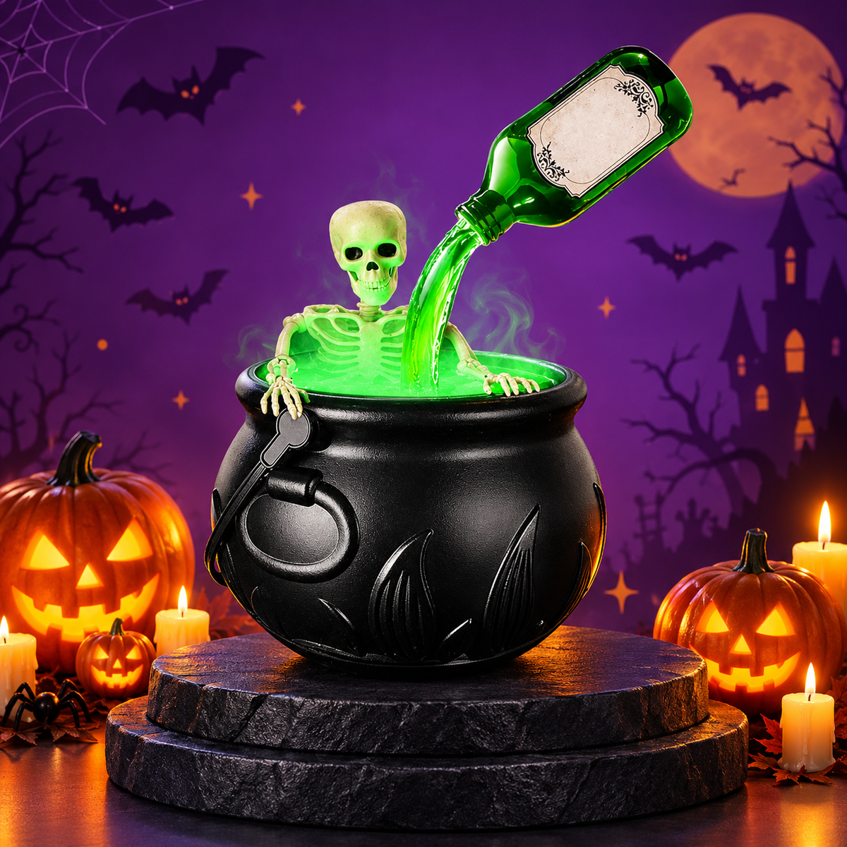 SpellCaster™ Floating Potion LED Mist Cauldron Kruna Outlet